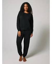 Lovall Women's Luxe Lounge Jogger+Sweatshirt Set