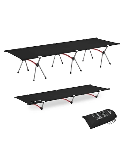 Naturehike ArmyWild Folding Camping Cot, Height Adjustable Ultralight Backpacking Cot, Portable Camping Bed for Camping Hiking Travel Home