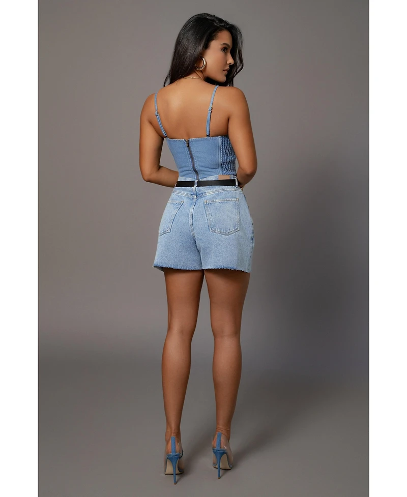 Jluxlabel Women's Denim Jourdan Shorts