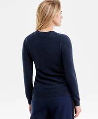 Charter Club Women's Long-Sleeve 100% Cashmere Crewneck Sweater, Macy's Exclusive