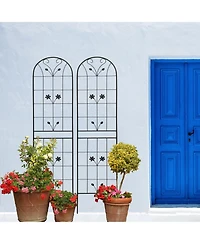 Streamdale 2-Pack 86.7" Metal Garden Trellis - Climbing Plant Support