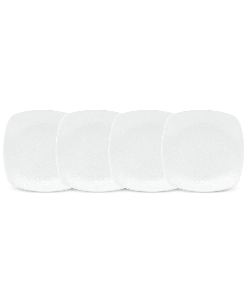 Noritake Swirl 4-Pc. Square Appetizer Plates