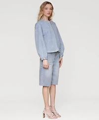 Avec Les Filles Women's Floral Embroidered Barn Jacket