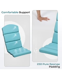 Aoodor Patio Chair Cushions for Adirondack Chairs, High-Back Design, 52"x20"x2.5" Olefin Fabric Slipcovers with Ties, Outdoor Furni