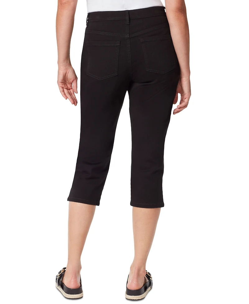 Gloria Vanderbilt Women's Amanda Slit-Hem High-Rise Capris Jeans