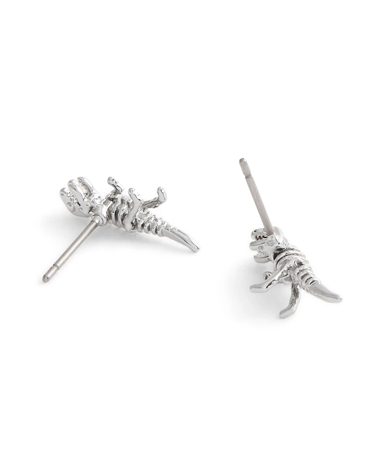 Coach Faux Stone Signature Skeletal Rexy Stud Earrings