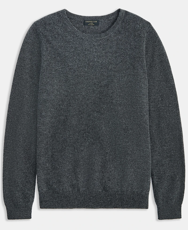 Charter Club Women's Long-Sleeve 100% Cashmere Crewneck Sweater, Macy's Exclusive