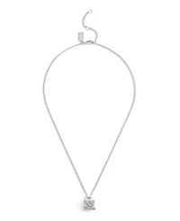 Coach Faux Cultivated Pearl Signature Tea Rose Handbag Pendant Necklace