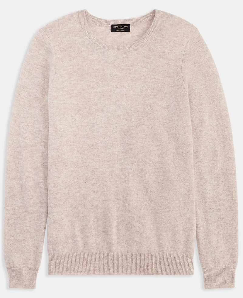 Charter Club Women's Long-Sleeve 100% Cashmere Crewneck Sweater, Macy's Exclusive