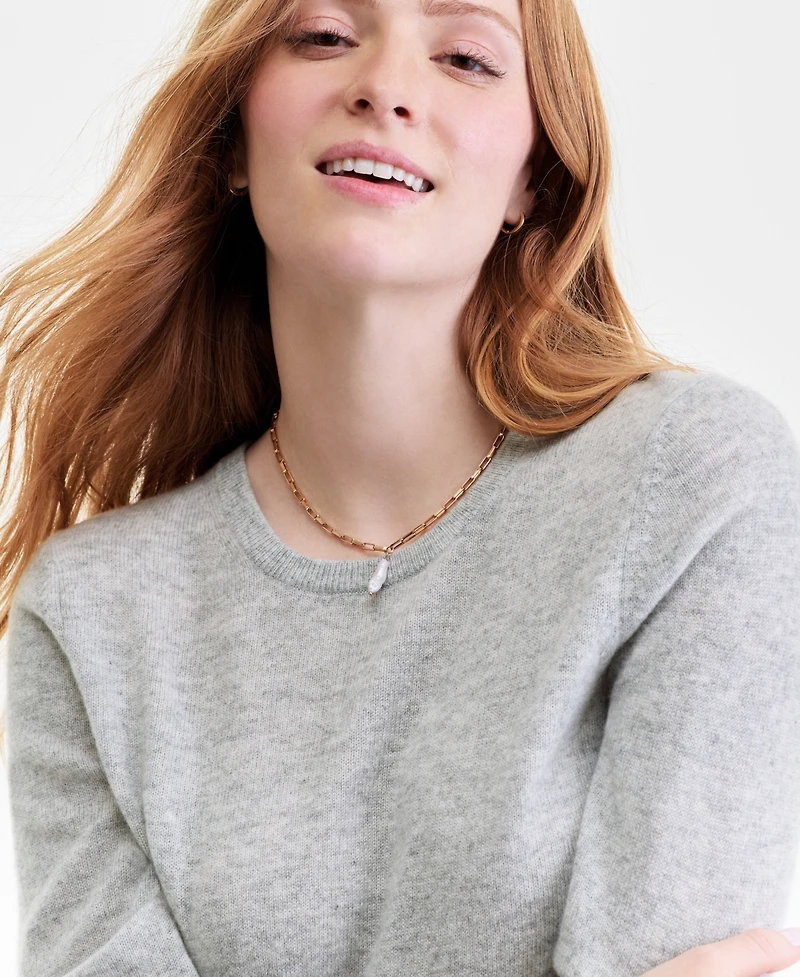 Charter Club Women's Long-Sleeve 100% Cashmere Crewneck Sweater, Macy's Exclusive