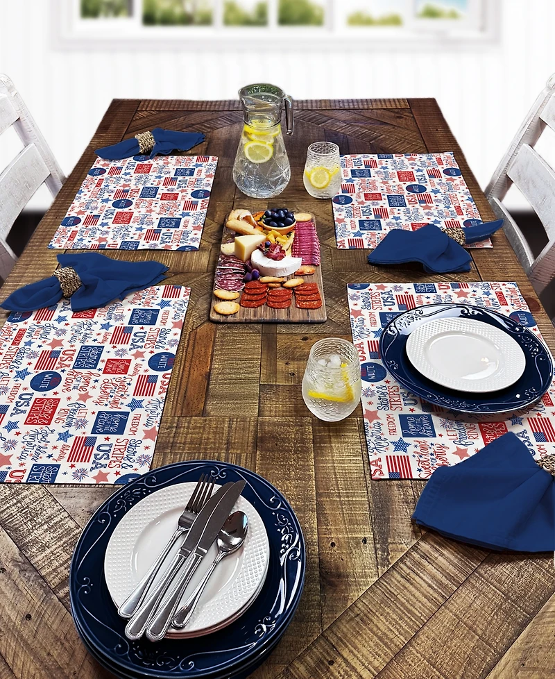 CounterArt Home of the Brave Premier Fabric Placemats, Set of 4
