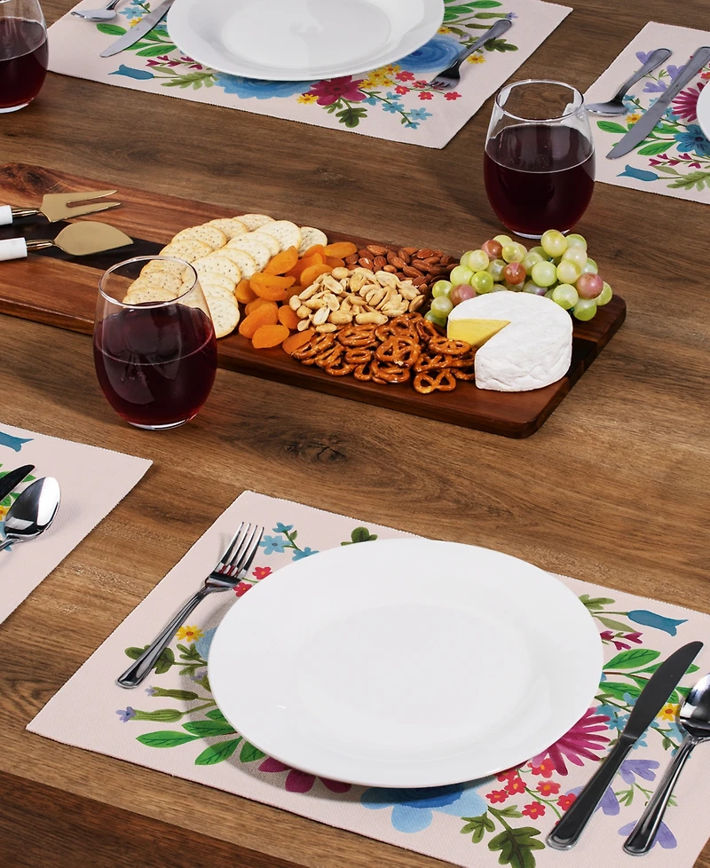 CounterArt Spring Petals Premier Fabric Placemats, Set of 4