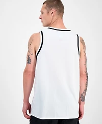 Hugo by Boss Men's Miami Drapes Slim Fit Textured Graphic Tank