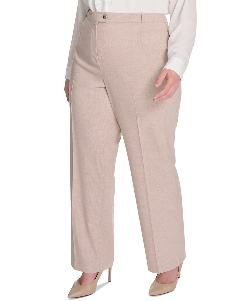 Calvin Klein Plus High-Rise Wide-Leg Pants