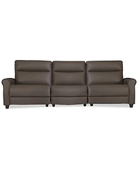 Thandler 3-Pc. Leather Sofa with 3 Power Recliners, Exclusively at Macy's