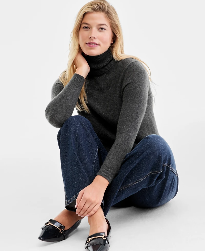 Charter Club Women's 100% Cashmere Turtleneck Sweater, Macy's Exclusive