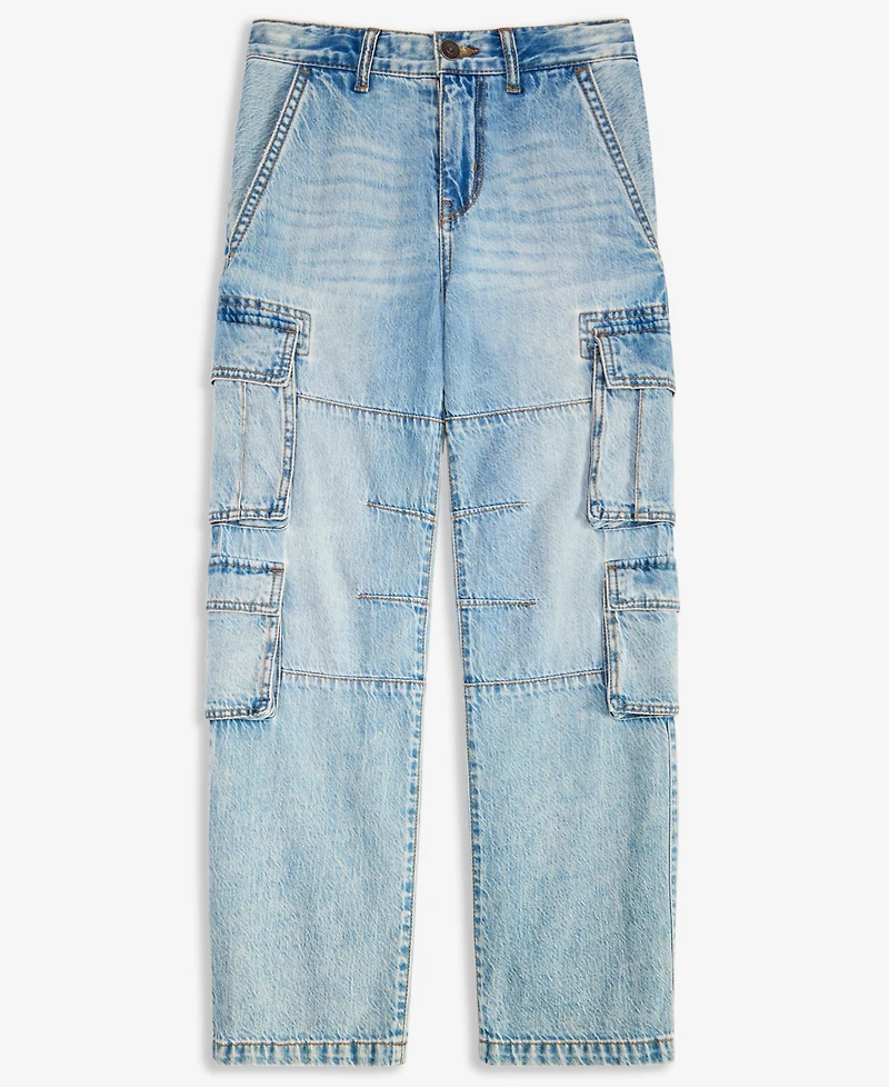 abercrombie kids Boys Baggy Denim Cargo Pants