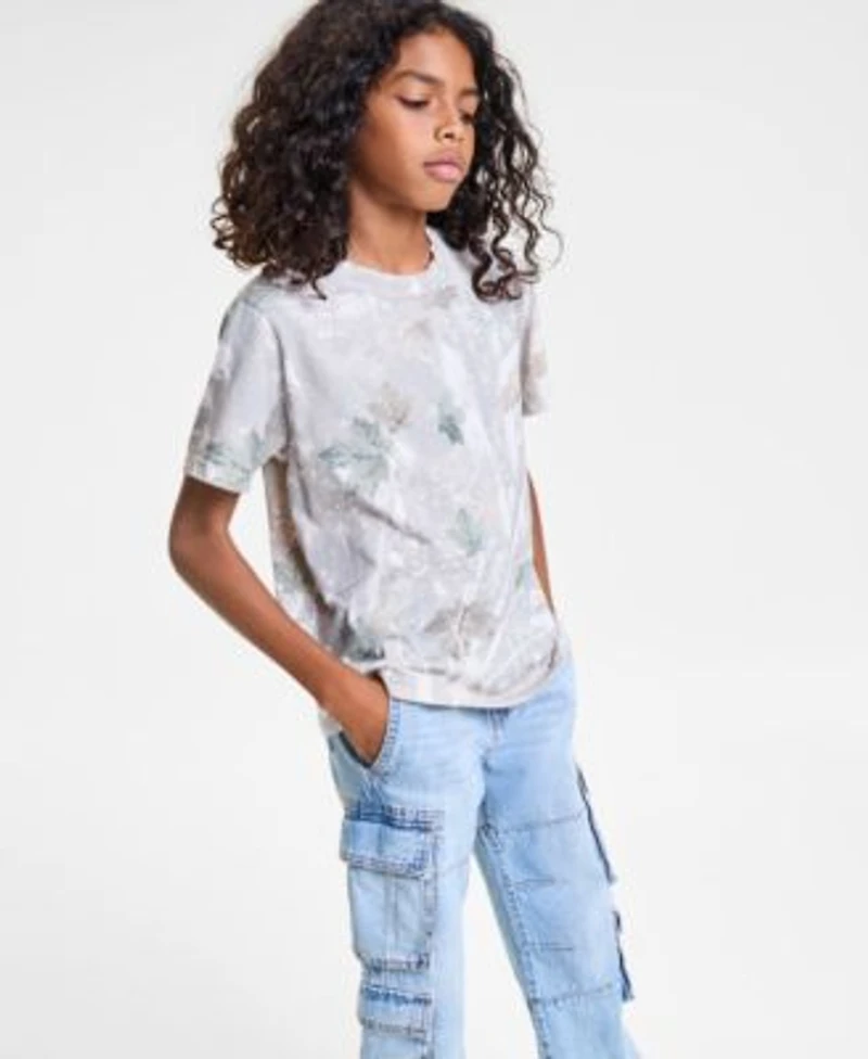 Abercrombie Kids Boys Essential T Shirt Baggy Cotton Denim Cargo Pants