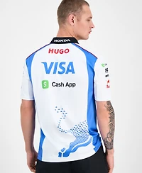Hugo by Boss Men's Short Sleeve Sponsor Logos Graphic Polo Shirt