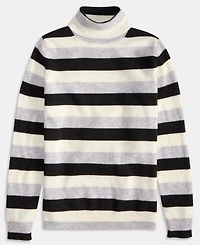 Charter Club Women's 100% Cashmere Multi-Stripe Turtleneck Sweater, Macy's Exclusive