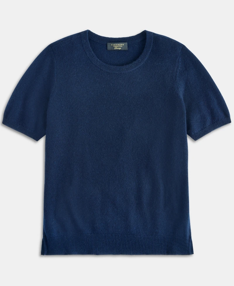 Charter Club Women's 100% Cashmere Crewneck Short-Sleeve Sweater, Macy's Exclusive