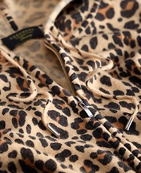Charter Club Women's 100% Cashmere Leopard-Print Full-Zip Hoodie, Macy's Exclusive