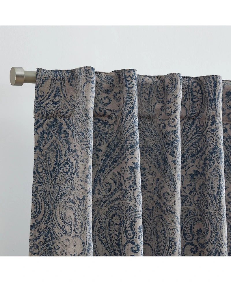 Elrene Home Fashions Vittoria Paisley Printed Blackout Curtain Panel
