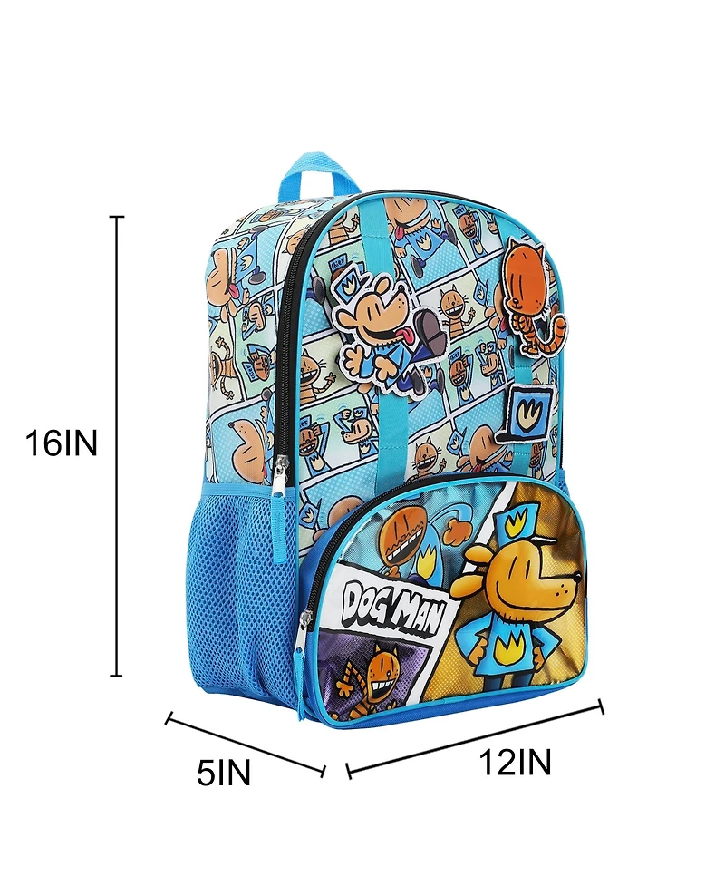 Dog Man 16" Kid's Backpack For School And Travel