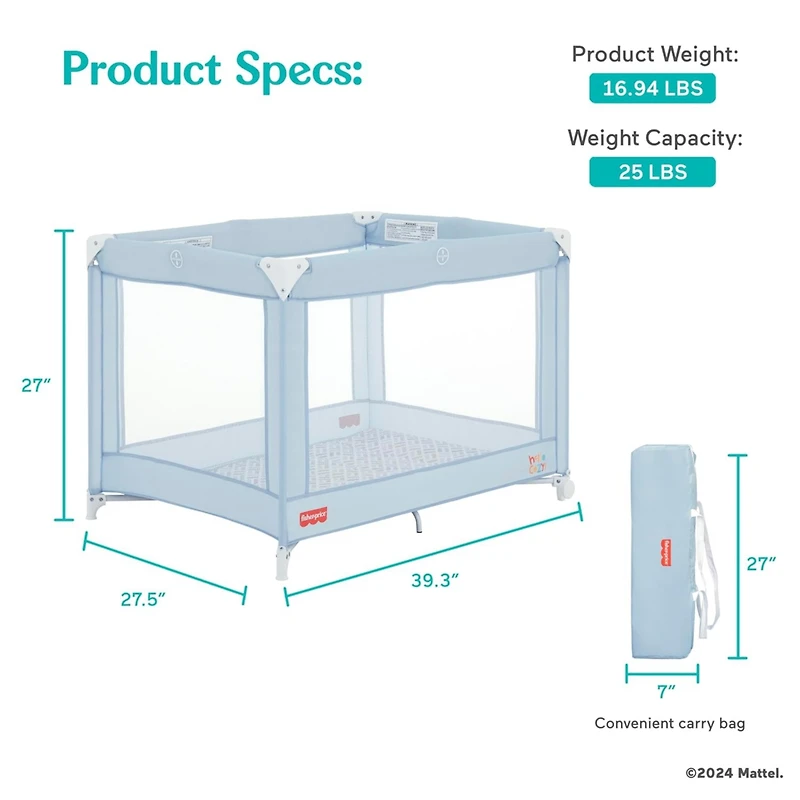 Dream On Me Fp Play All Day Playard in Moon mist