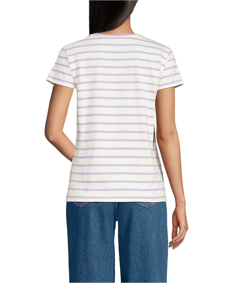 Lands' End Women's Supima Cotton Short Sleeve Scoop Neck Tee