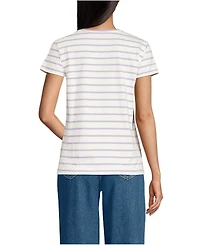 Lands' End Women's Supima Cotton Short Sleeve Scoop Neck Tee