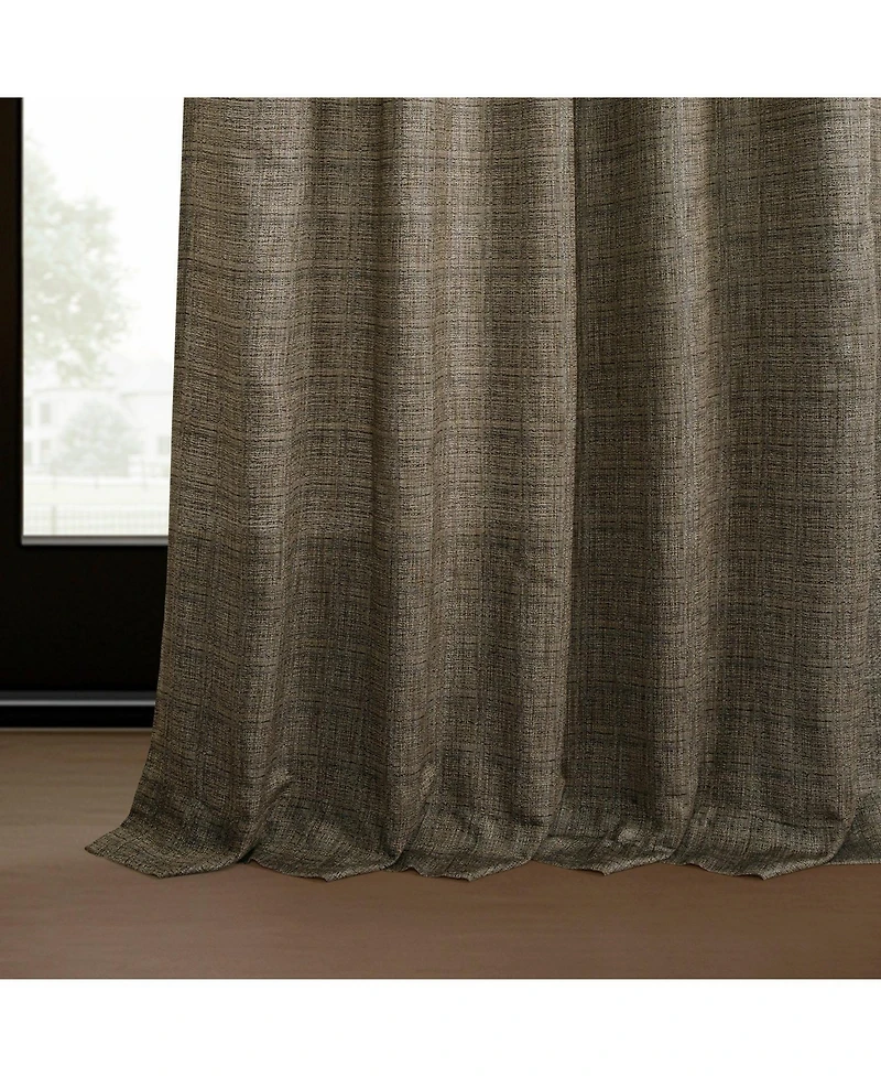 Raw Weave Linen Curtains (2 Panels) Window and Drapes, Rod Pocket Bedroom Curtains
