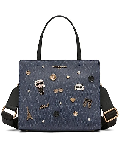 Karl Lagerfeld Paris Maybelle Satchel with Pins