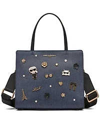 Karl Lagerfeld Paris Maybelle Satchel with Pins