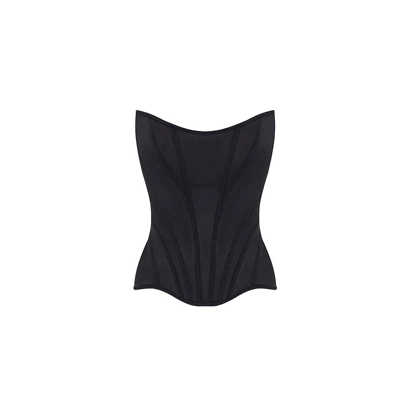 Milla Women's Chic low-waist black fitted corset