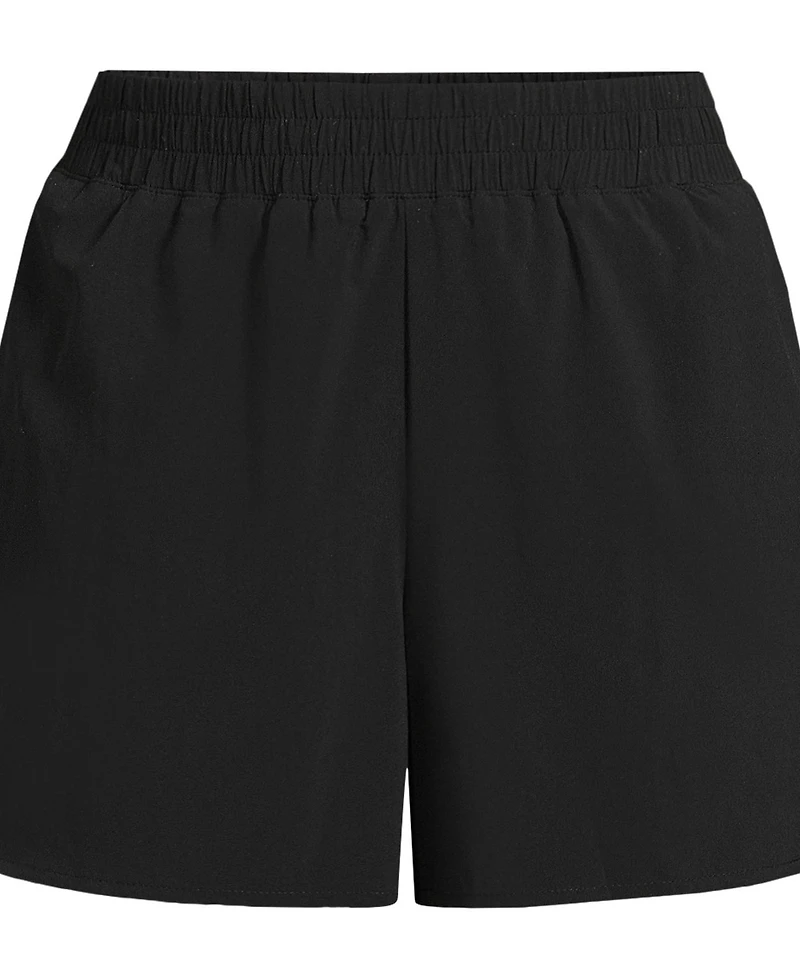 Lands' End Women's Active Woven 4" Shorts with Brief