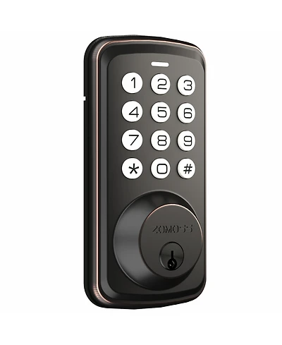 Zachvo Keyless Entry Deadbolt Lock, Electric Door Locks with Keypads and Emergency Charging Port