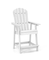 Hdpe Patio Chair with Armrest and Footrest for Indoor Outdoor