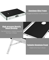 Cornhole Set with Foldable Design and Side Handle