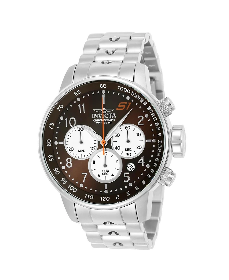 Invicta Men's 23081 S1 Rally Quartz Chronograph White, Brown Dial Watch