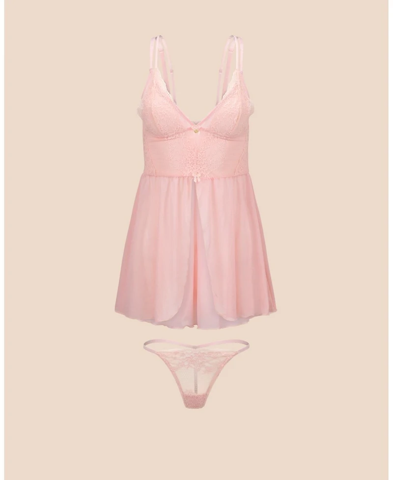 Adore Me Women's Stevie Babydoll & G-String Set Lingerie