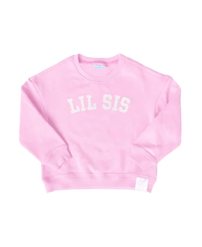 Bits & Bows Girls Lil Sis Cotton Crewneck Sweatshirt