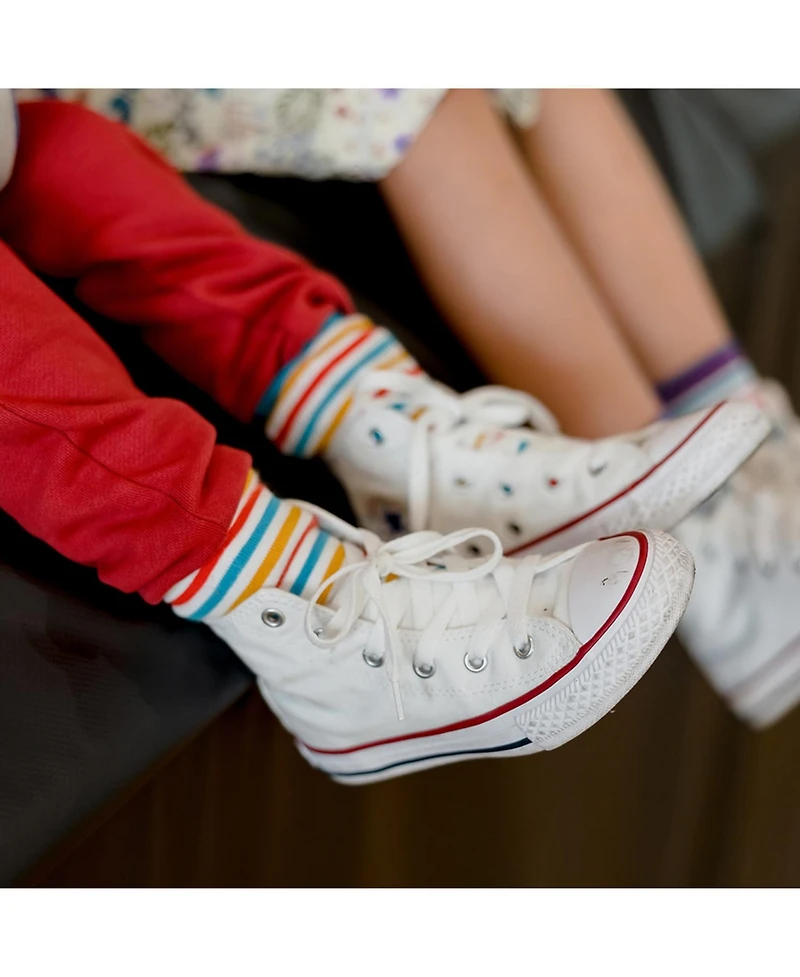 Mightly Kids Organic Cotton Crew Socks 5-pack