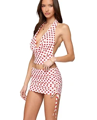 Edikted Women's Zoe Polka Dot Cowl Neck Top