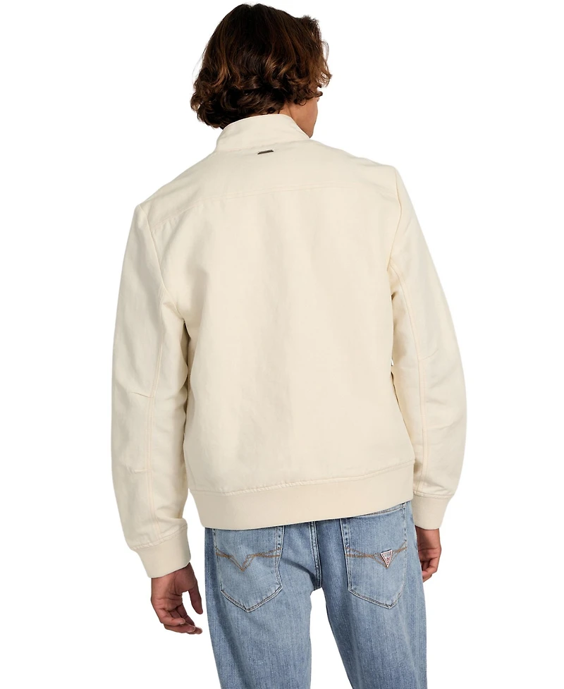 Guess Men's Nolan Linen Harrington Jacket