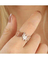 Spero London New Multiple Bar Sterling Silver Ring