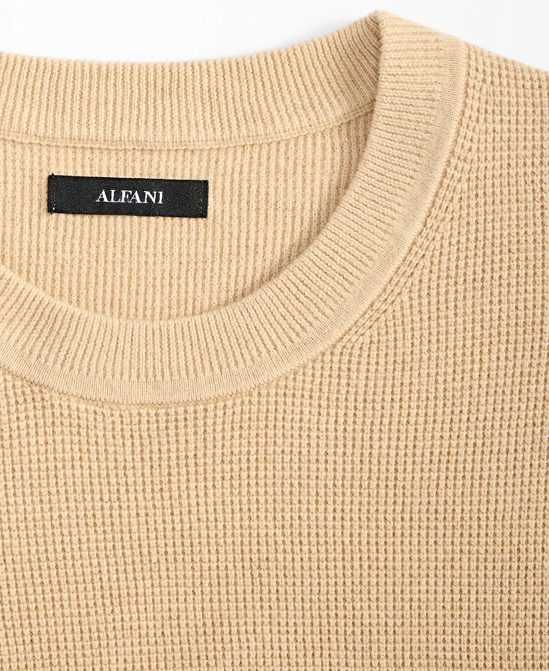 Alfani Men's Short Sleeve Waffle Knit Sweater, Exclusively at Macy's