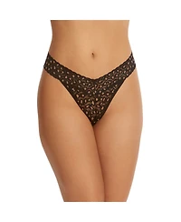 Hanky Panky Women's Cross-dyed Leopard Original Rise Thong Panty 3 pack