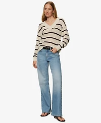 Sanctuary Women's Airy Openwork V-Neck Sweater