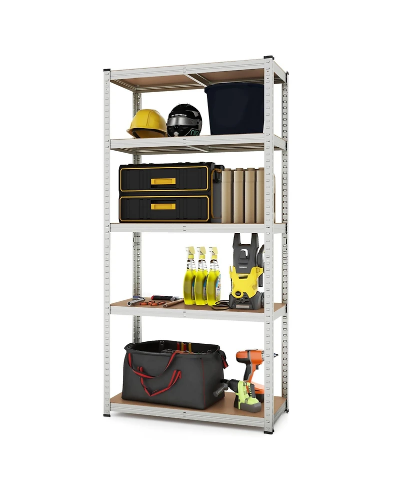 5-Tier Heavy Duty Metal Shelving Unit with 2000 Lbs Total Load Capacity
